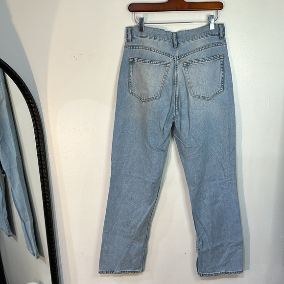 reformation jeans julia twice destroyed straight leg high waisted 27 - Picture 3 of 5
